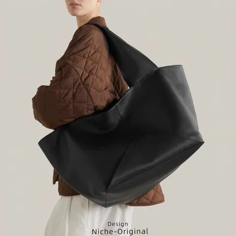 Große Kapazität Wildleder Kunstleder Tote Bag Geometrisches Spleißen Minimalistische Vintage Schultertasche Für Frauen