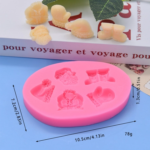 Stampo In Silicone Per Torta Babbo Natale Stivali Cappello Natale Fondant DIY Cioccolato Strumento Da Forno Rosa Flessibile Novità