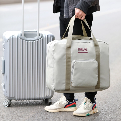Große Kapazität Reisetasche Wasserdicht Oxford Tuch Faltbar Gepäckhülse Handtasche Umhängetasche Unisex Fitness Tasche