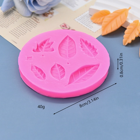 Blatt Silikonform Für Kuchen Fondant Schokolade DIY Backen Werkzeuge Sugarcraft Dekoration Rosa Rund Mehrere Hohlräume
