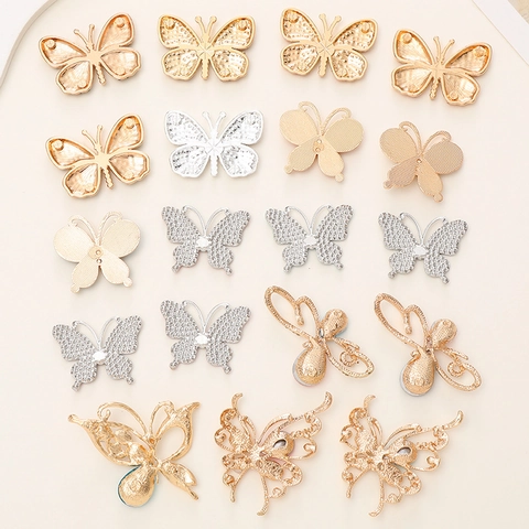 Ciondoli Farfalla Lega Strass DIY Creazione Gioielli Accessori Moda Elegante Ornamento Decorazione
