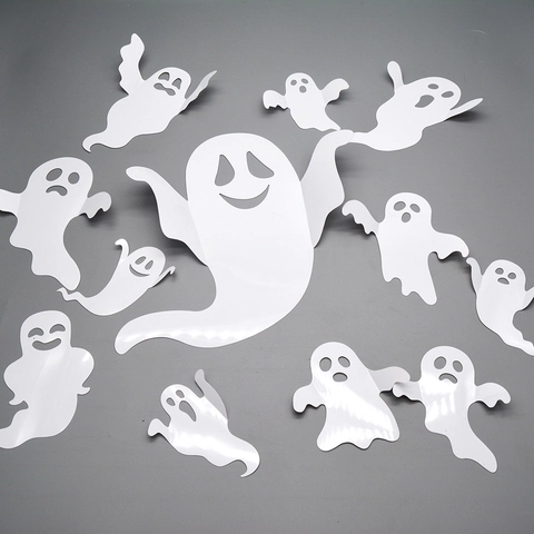 Adesivi Murali Fantasma Halloween 3D Plastica PVC DIY Decorazione Festa Casa Stregata Vetrofanie Per Interni Ed Esterni