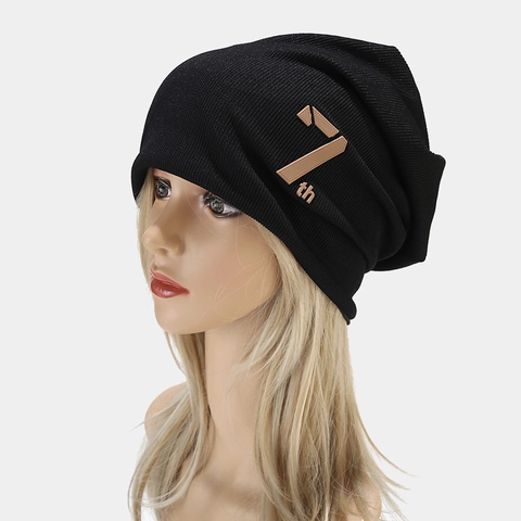 Gorro Slouchy De Punto Acanalado De Doble Capa Suave Hip Hop Pullover Para Hombres Mujeres Streetwear Casual Cálido