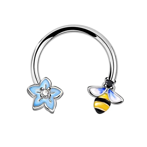 Edelstahl Emaille Schmetterling Nasenring Für Damen Schmetterling Herz Mond Katze Hufeisen Septum Piercing Ohrring Strass Schmuck