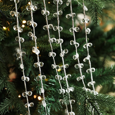Kerstboom Hanger Acryl Kristallen Pareltak String Transparant Sprankelend Feestelijke Vakantie Home Decor Modern Luxe
