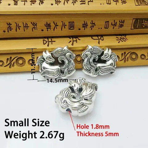 Nine-Tailed Fox Charm Pendant Vintage Silver Finish Alloy Retro Filigree Ethnic Style DIY Jewelry Making Findings