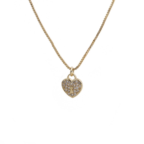 Heart Pendant Necklace Copper Gold Plated With Zircon Elegant Romantic Fashion Jewelry For Women Gift