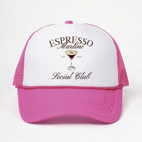 Gorra Trucker Espresso Martini Social Club Vintage Malla Ajustable Visera Curva Transpirable Gorra De Sol