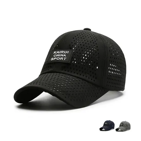 Cappellino Da Baseball In Mesh Perforato Al Laser Ad Asciugatura Rapida Cappello Sportivo Traspirante Protezione Solare Regolabile