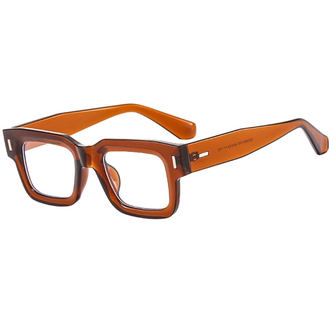 Retro Square Sunglasses Vintage Rivet Large Frame UV400 Protection PC AC Lens Trendy Hip Hop Eyewear For Men Women