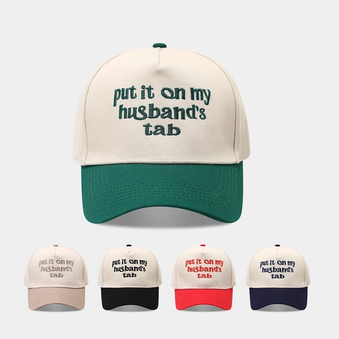 Καπέλο Του Μπέιζμπολ Βαμβακερό Color Block Trucker Με Κέντημα Γράμμα Εξωτερική Προστασία Από Τον Ήλιο Ρυθμιζόμενο