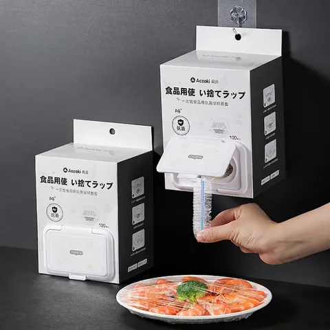 Coperture Alimentari Elastiche Usa E Getta Antibatteriche Ag+ Pellicola Di Plastica Per Ciotole Piatti Trasparente Frigo