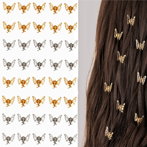 Butterfly Hair Claw Clips Metal Alloy Mini Small Hollow Out Hair Accessories For Women Girls