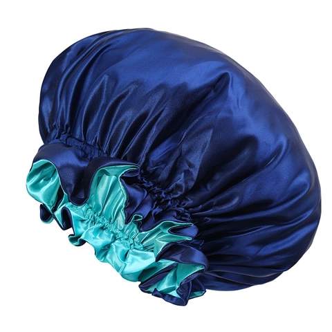 Gorro de Dormir de Satén de Doble Capa para Mujer Gorro de Pelo Sedoso Extra Grande Envoltura de Cabeza Suave Turbante Elástico