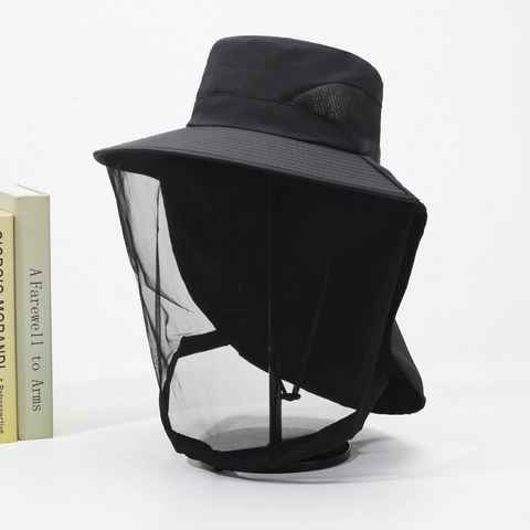 Cappello Da Sole All Aperto Con Rete Antizanzare Visiera Protezione Collo Traspirante Pieghevole Pesca Escursionismo Apicoltura
