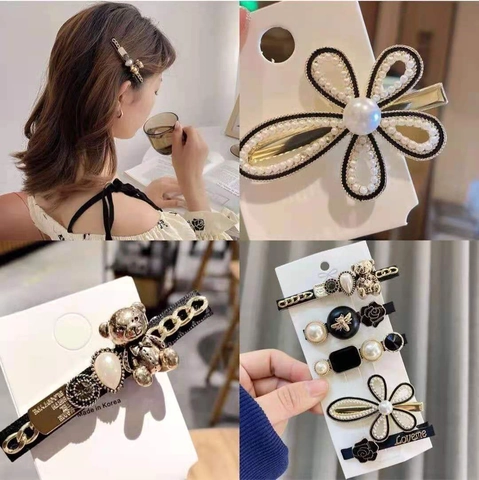 Fermagli Per Capelli Moda Lega Perla Artificial Sintetica Strass Becco D Anatra Orso Piuma Fiore Cuore Forme Eleganti Donna Ragazza