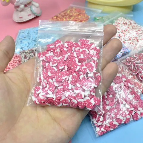 Weihnachts Polymer Ton Scheiben Nagelkunst Dekoration Slime Füllung Bunte DIY Handgemachte Bastel Zubehör