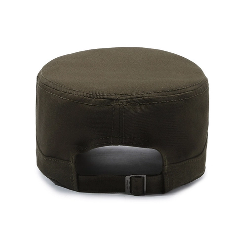 Cadet Hat Cotton Flat Top Military Cap Adjustable Breathable Sun Protection Outdoor Casual Style For Men Women