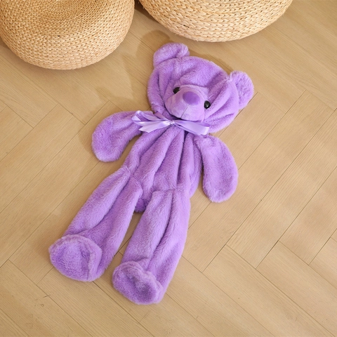 Purple Teddy Bear Plush Toy Skin Unfilled Semi-finished Soft Shell DIY Giant Stuffed Animal Cover For Gift Home Decor