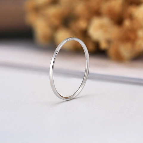 925 Sterlingsilber Minimalistischer Schlichter Ring Für Damen Geometrischer Galvanisierter Schmuck Gold Silber Stapelbarer Fingerring