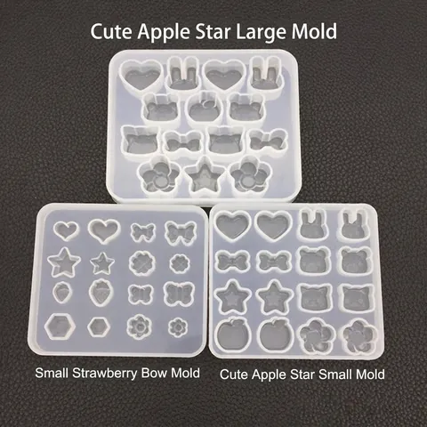 DIY Silicone Mold Crystal Resin Epoxy Casting Multi Shapes Heart Star Animal Fruit Handmade Jewelry Making Tools