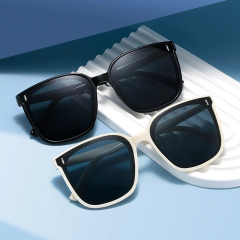 Gafas De Sol Cuadradas Grandes Marco Plástico Lentes Resina Protección UV Conducir Viaje Aire Libre Estilo Ins Unisex