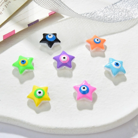 Perline Malocchio A Forma Di Stella Resina Fatto A Mano Per Creazione Di Gioielli Fai Da Te Collane Bracciali Accessori Di Moda Colorati