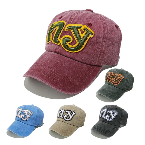 Vintage Baseballkappe Aus Gewaschener Baumwolle Mit Buchstabenstickerei Verstellbare Outdoor Sonnenhut Unisex Streetwear