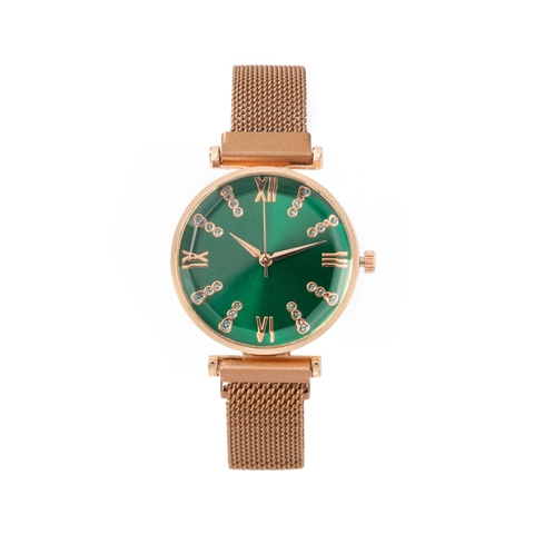 Damen Quarzuhr Mode Elegante Analoge Armbanduhr Mit Strass Römischen Ziffern Sonnenschliff Zifferblatt Legierung Metallband