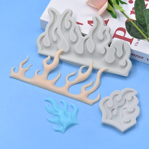 Stampo In Silicone A Forma Di Fiamma Resistente Al Calore DIY Decorazione Torte Pasticceria Mousse Cioccolato Design A Onde Fondente Artigianato
