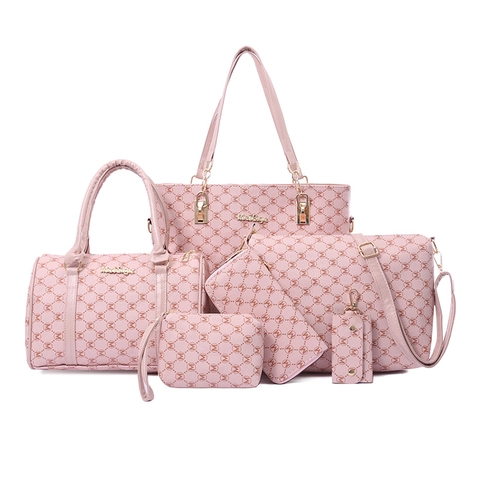 Borse Con Stampa Monogramma Pelle PU Retro Borsa A Spalla Borsa Boston Tracolla Portafoglio Moda Donna