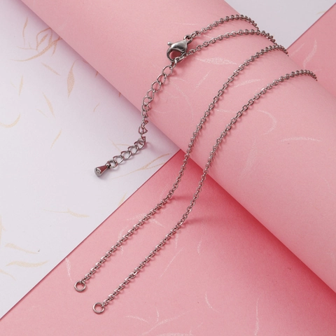 Cadena De Collar De Acero Inoxidable 304 Con Cierre De Langosta Y Extensión Pulido Espejo Joyería Minimalista Duradera