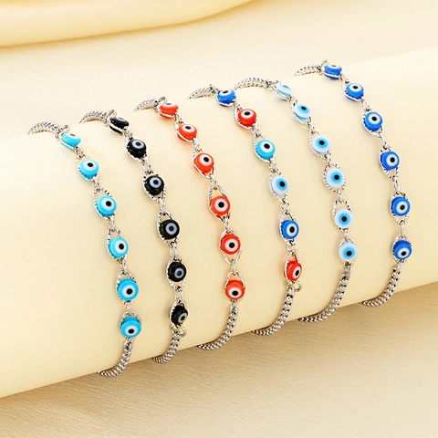 Bracciale Malocchio In Acciaio Inossidabile Catena Box Regolabile Con Ciondolo A Cuore Gioielli Protezione Per Donne Uomini
