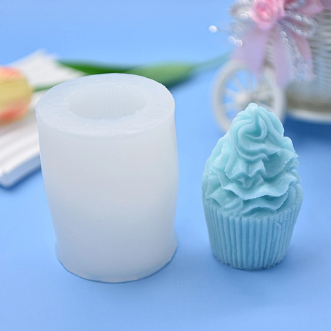 Stampo In Silicone Realistico A Forma Di Cono Gelato E Cupcake Per Pasticceria Fai Da Te Torta Cioccolato Candela Sapone