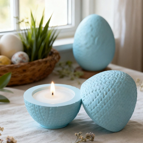 Ei Form Silikonform Strickmuster Textur DIY Epoxidharz Kerzenglas Aufbewahrungsbox Mit Deckel Osterdeko