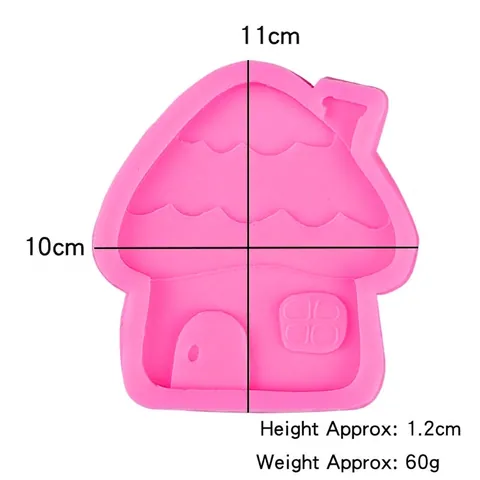 Mushroom House And Windmill Silicone Mold For Fondant Cake Decorating Chocolate Candy DIY Craft Flexible Bakeware