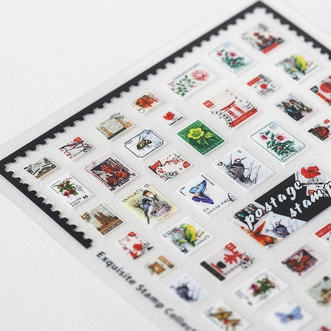 Nail Stickers 5D Stereoscopic Adhesive Vintage Stamp Design Flower Bird Butterfly Pattern Transparent PET Decoration DIY