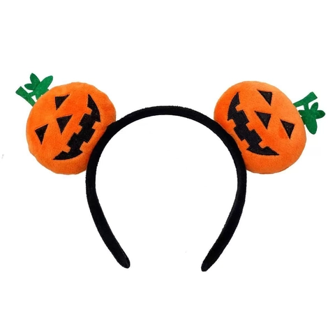 Cerchietto Zucca Halloween Peluche Ricamato Jack O Lantern Fascia Per Capelli Accessorio Costume Festa Divertente Donna