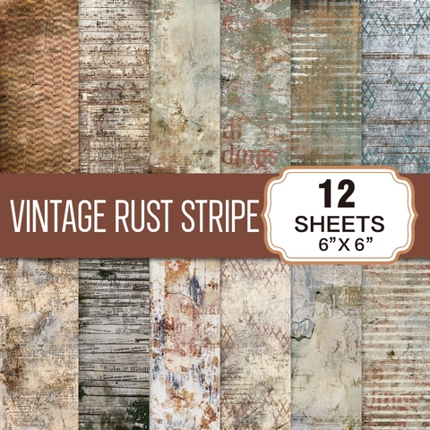 Carta Per Scrapbooking Vintage A Righe Ruggine Materiale Di Sfondo Per Diario Fai Da Te Stile Industriale Retrò