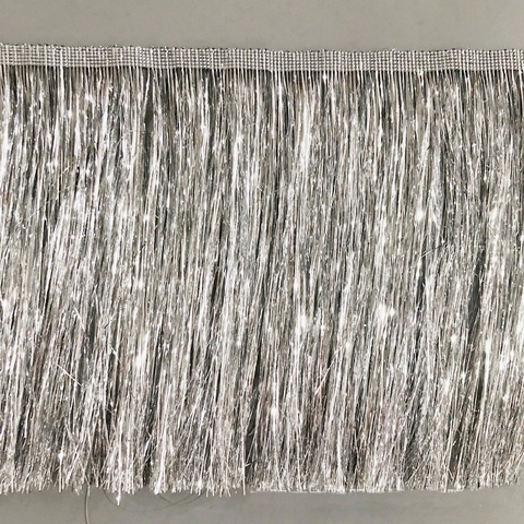 Frangia In Tinsel Nastro Con Nappine In Foglia Metallica Per Costume Da Ballo Fai Da Te Natale Decorazione