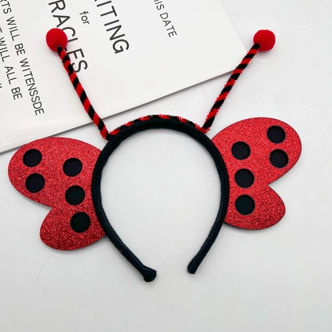 Insekt Biene Marienkäfer Antennen Stirnband Glitzer Flügel Party Cosplay Haarschmuck Kinder Mädchen Geburtstag Kostüm Dekorativ