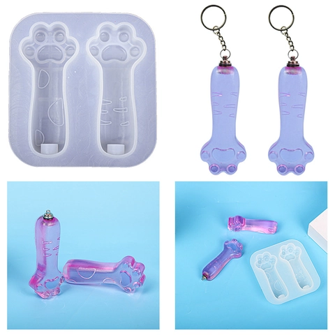 Moule En Silicone En Forme De Patte De Chat Outil Artisanal En Résine Époxy Pour Savon Bougie Sucette Modelage