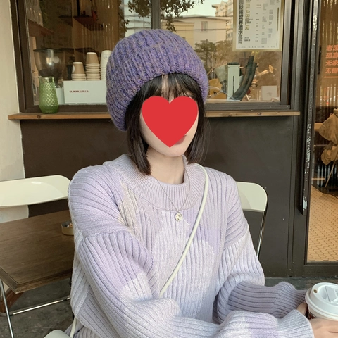 Mixed Color Acrylic Knitted Beanie Hat Warm Chunky Knit Cuffed Skull Cap For Women Men Winter Outdoor Thick Cold Hat