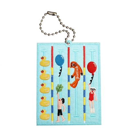 Kawaii Cartoon Tier Bestickt Filz Aufnäher Anhänger Für DIY Tasche Kleidung Dekoration Mit Metall Kugelkette