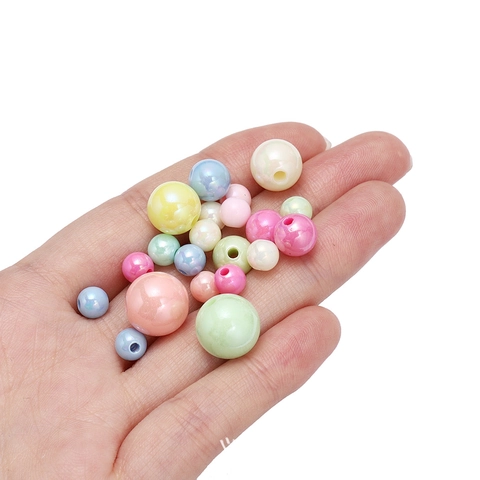 Künstliche Perle Tonde In Acrilico Perla Artificialto Per Creazione Di Gioielli DIY Künstliche Perle Sciolte Con Foro Passante Per Bracciale Collana