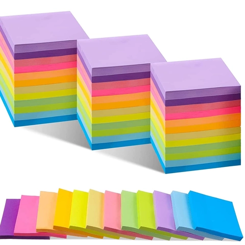 Colorful Sticky Notes Self-Adhesive Paper Square Heart Star Cat Shapes For Office School Student Stationery Memo