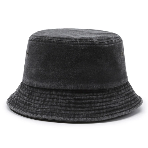 Chapeau Bob En Coton Denim Lavé Rétro Vintage Distressed Respirant Protection Solaire Chapeau De Pêcheur Hommes Femmes