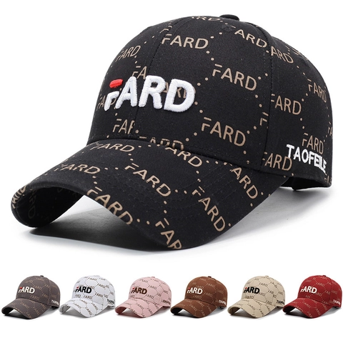 Casquette De Baseball En Coton Broderie Lettres FARD Imprimé Intégral Réglable Protection Solaire Sport Extérieur Unisexe