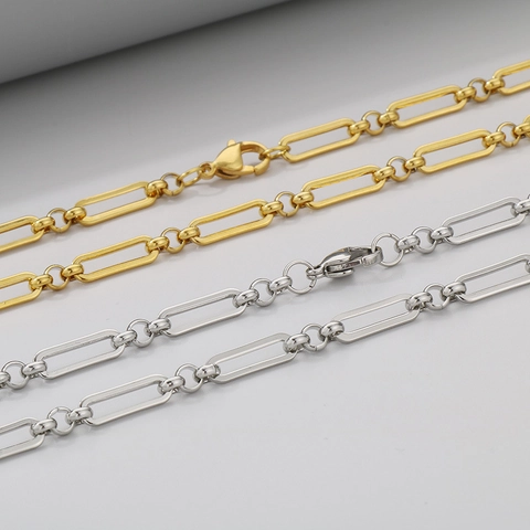 Minimalist Stainless Steel Paperclip Chain Bracelet For Men And Women Fashion Versatile Jewelry With Lobster Clasp