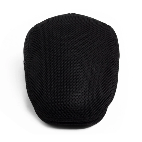 Boina De Malla Transpirable Gorra Plana Poliéster Hebilla Lateral Ajustable Ligera Protección Solar Vintage Para Hombres Mujeres